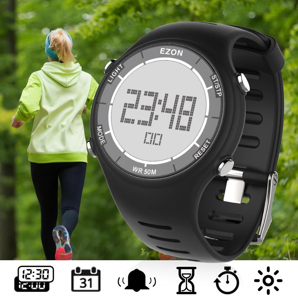 Digital Timer Countdown - EZON New Fashion Woman Digital Sport