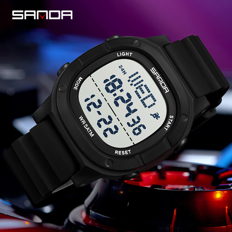 Digital Timer Countdown - SANDA New Fashionable Men's Electronic Watch