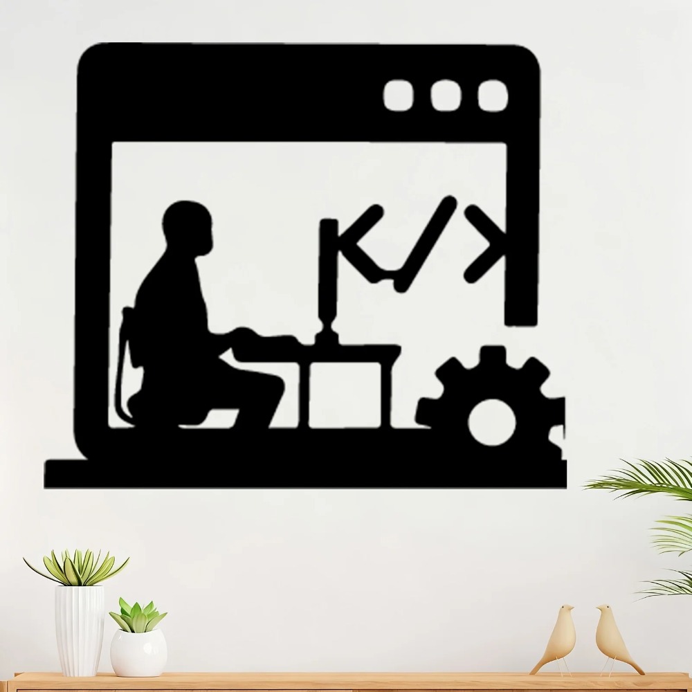 Tech Office Wall Decor - Modern Code Master Metal Wall Art