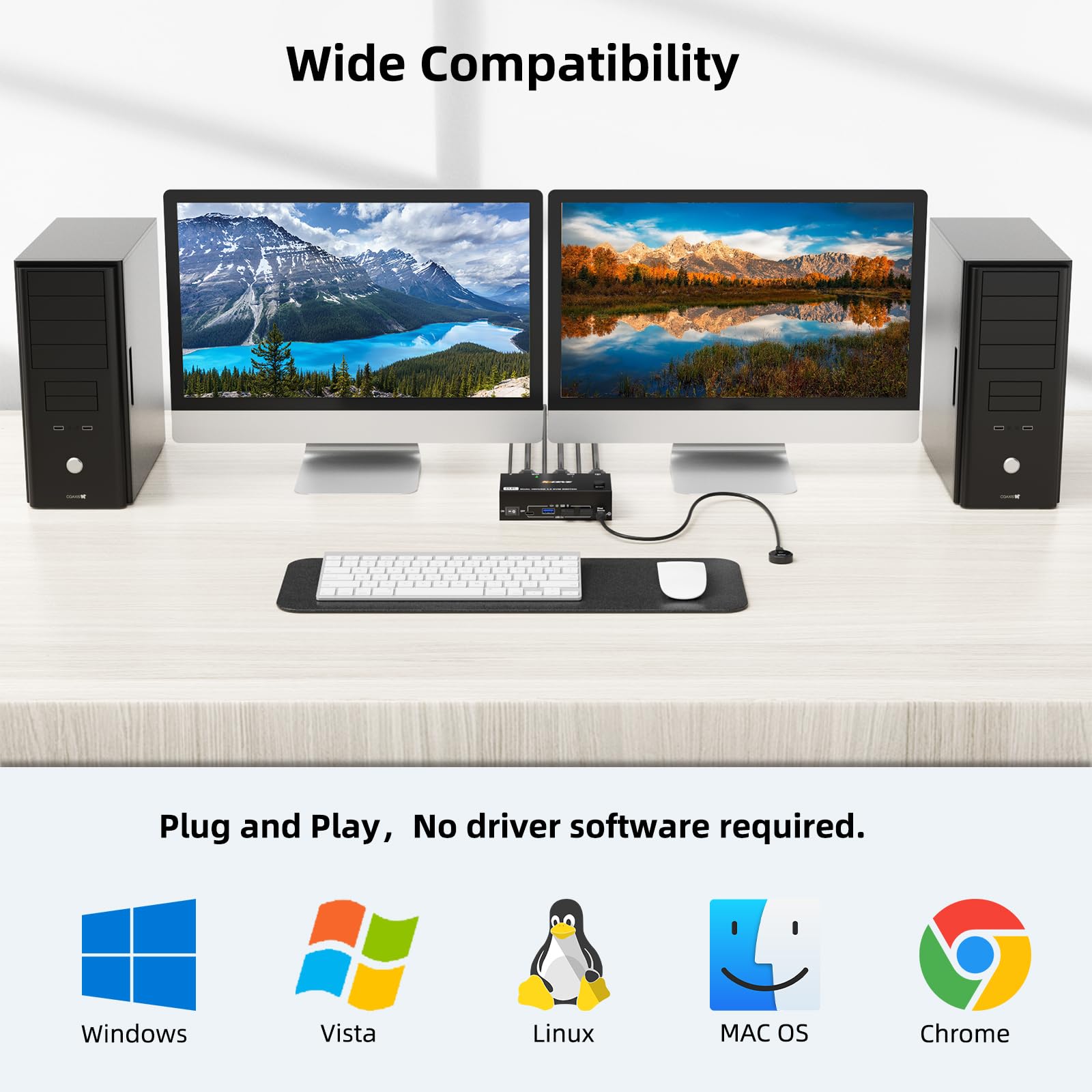 USB 3.0 KVM Switch 3/2/1 Monit - Kvm Switch Dual Monitor review and price