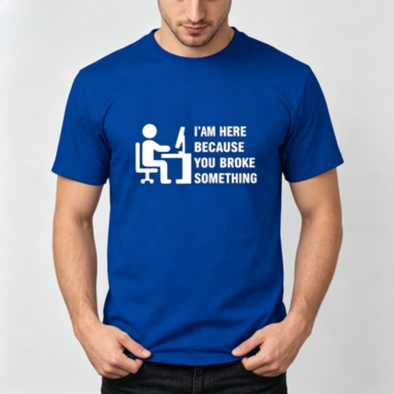 Soft Cotton Men T-shirt Tech S - Tech Office Worker review and price