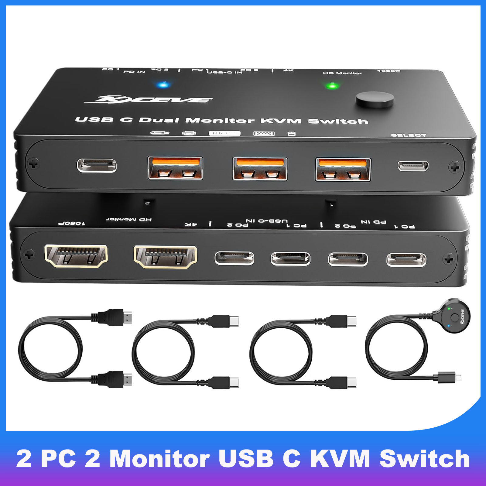 4K/1080P@60Hz USB C Dual Monit - Kvm Switch Dual Monitor review and price