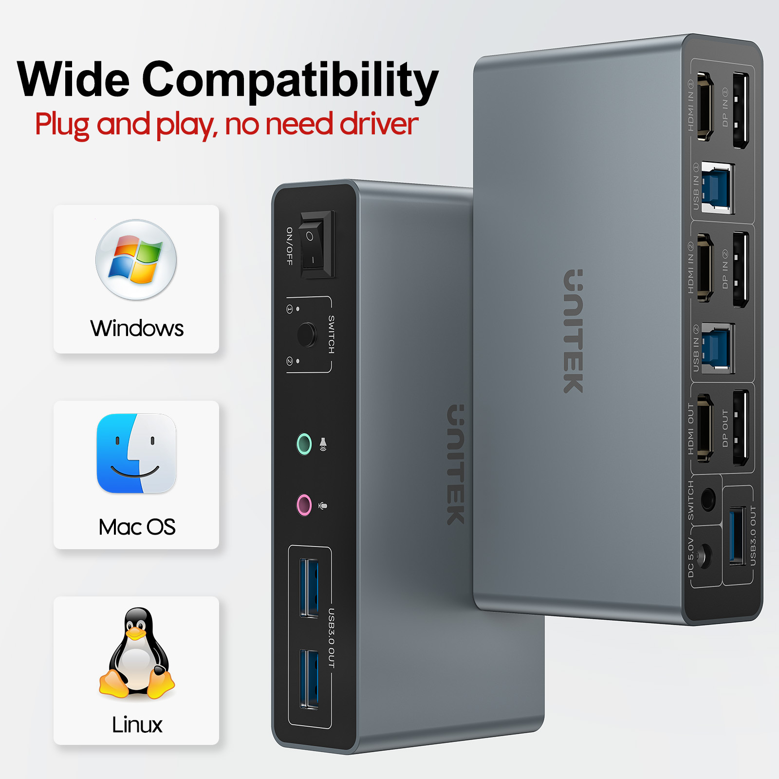 UNITEK 2×2 HDMI DP KVM Switch  - Kvm Switch Dual Monitor review and price