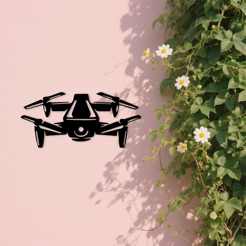 2D Flat Drone Silhouette Metal - Tech Office Wall Decor review and price