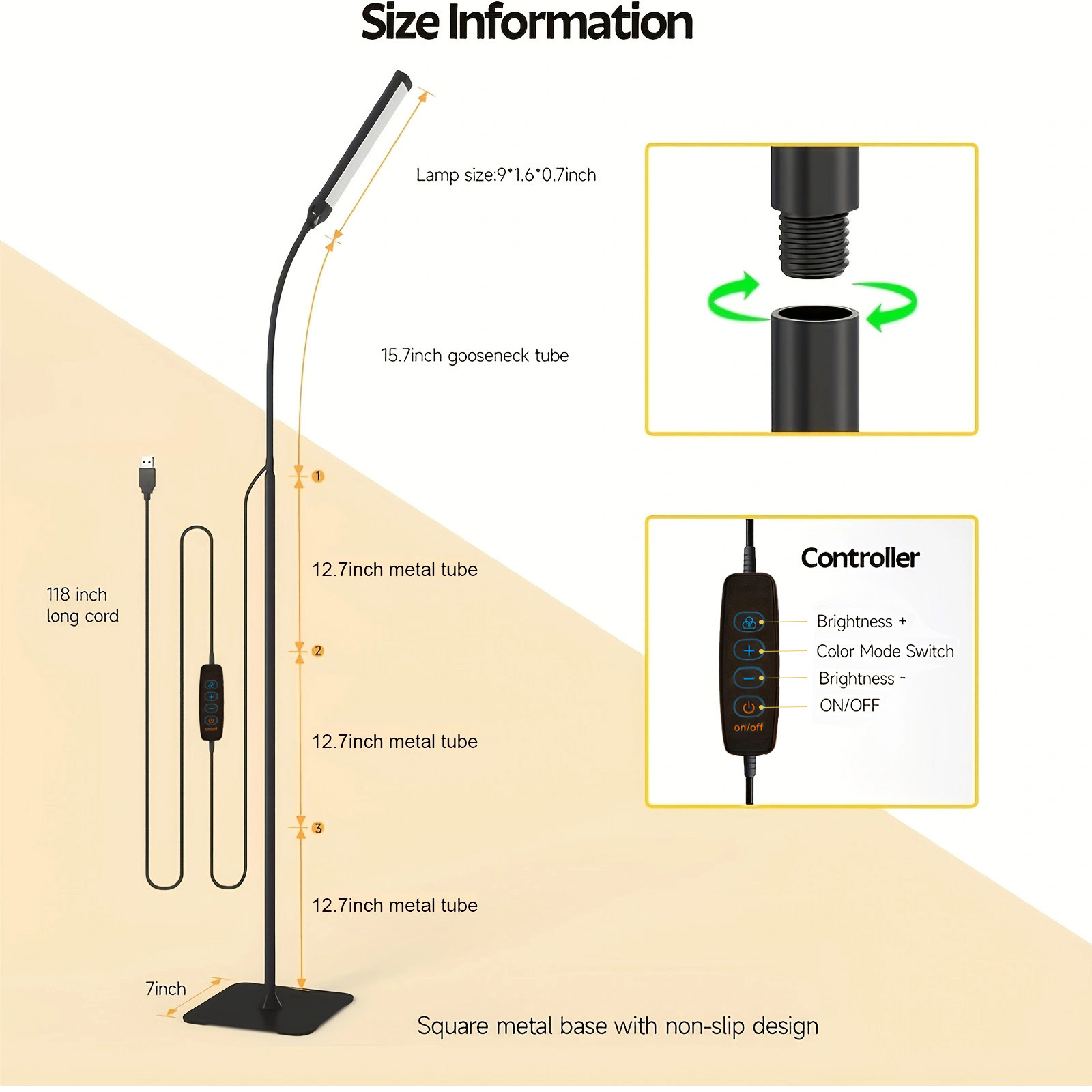 120 LED Floor Lamp Standing Re - Office Tech Flexible review and price